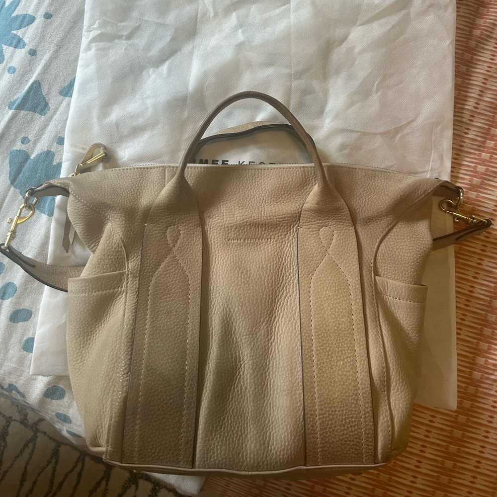 Aimee Kestenberg Runaway Convertible Satchel in Color Oat